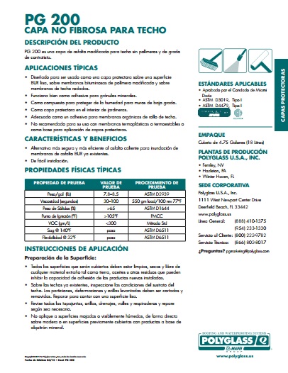 Impermeabilizante PG 200 - Polyglass